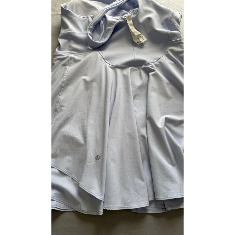 Lululemon Women's Criss Cross Back with Bra Pads Tennis Dress Light Blue Size 14